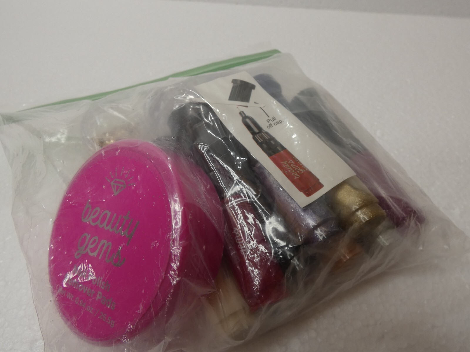 Beauty Gems New Nail Art Polish & Glitter Kit with Remover Wipes, Brushes