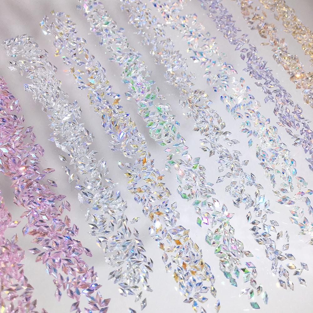100x 1.5x3mm Mini 3D Flatback Diamond Nail Art Diamonds nail Art Accessory Craft