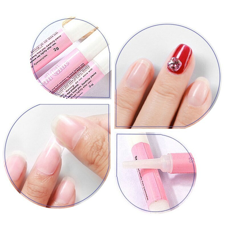 10Pcs/Set Mini Beauty Nail Proffesional Nail Glue Art Decorate Tips