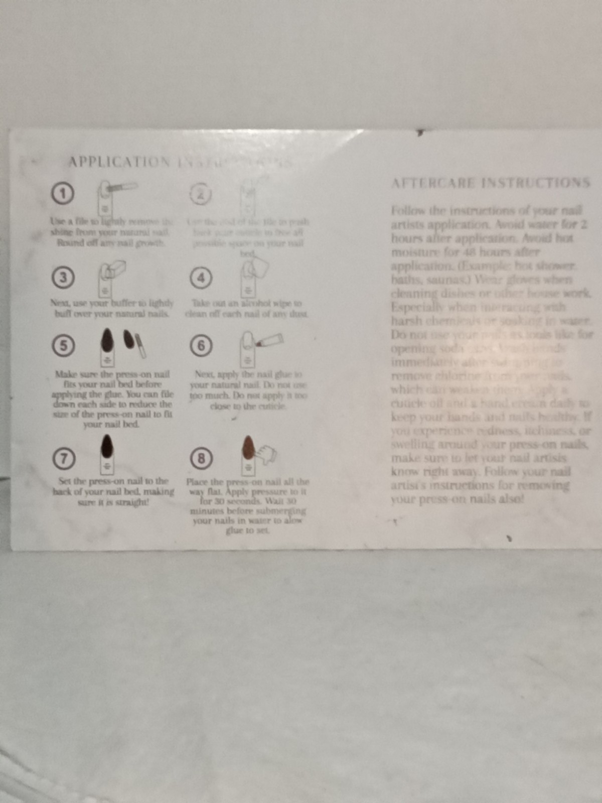 Press-On Nails Kit Med Square Press On Nails with Glue Nail File Clipper Bufbar