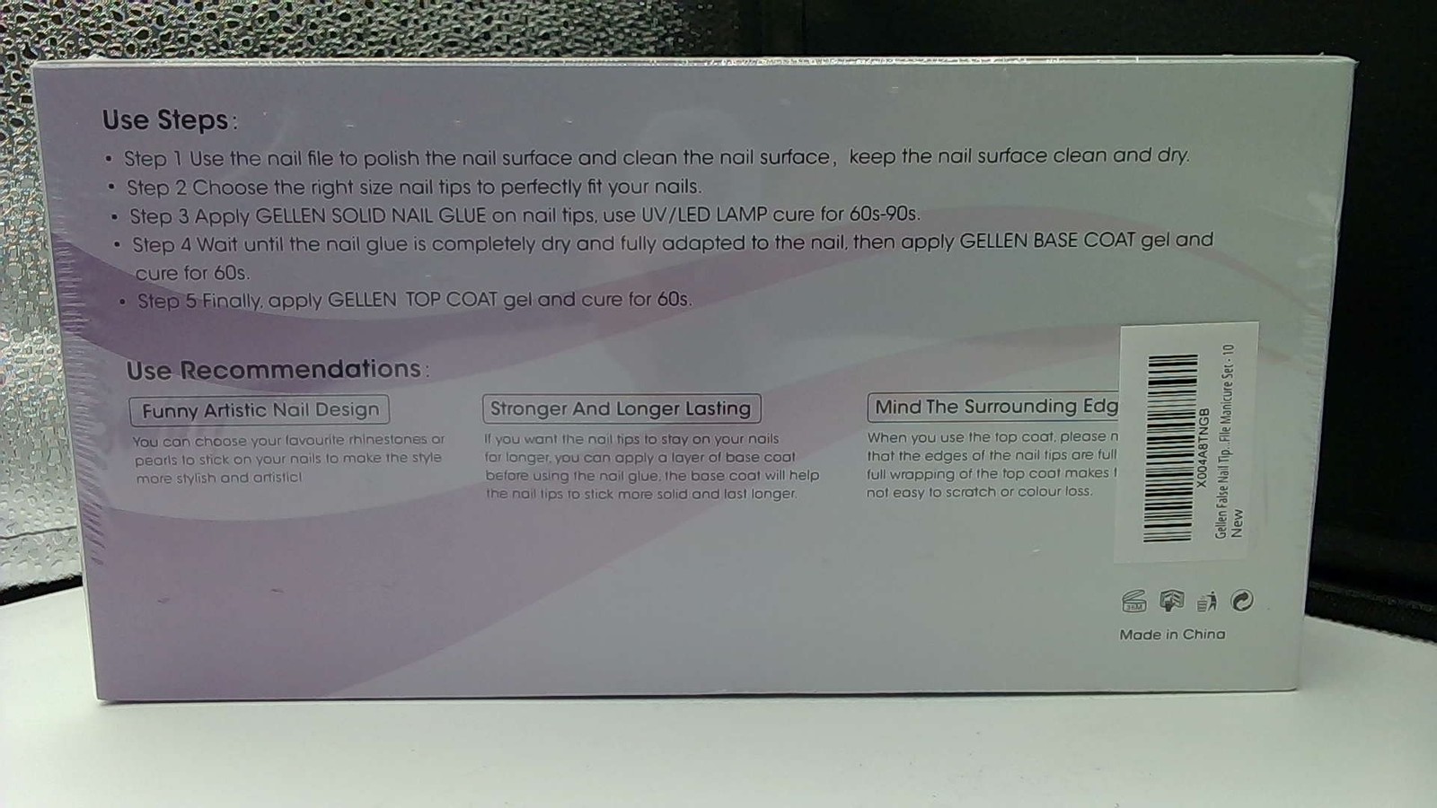 Gellen White Soft Gel Nail Tips Kits 15 Sizes