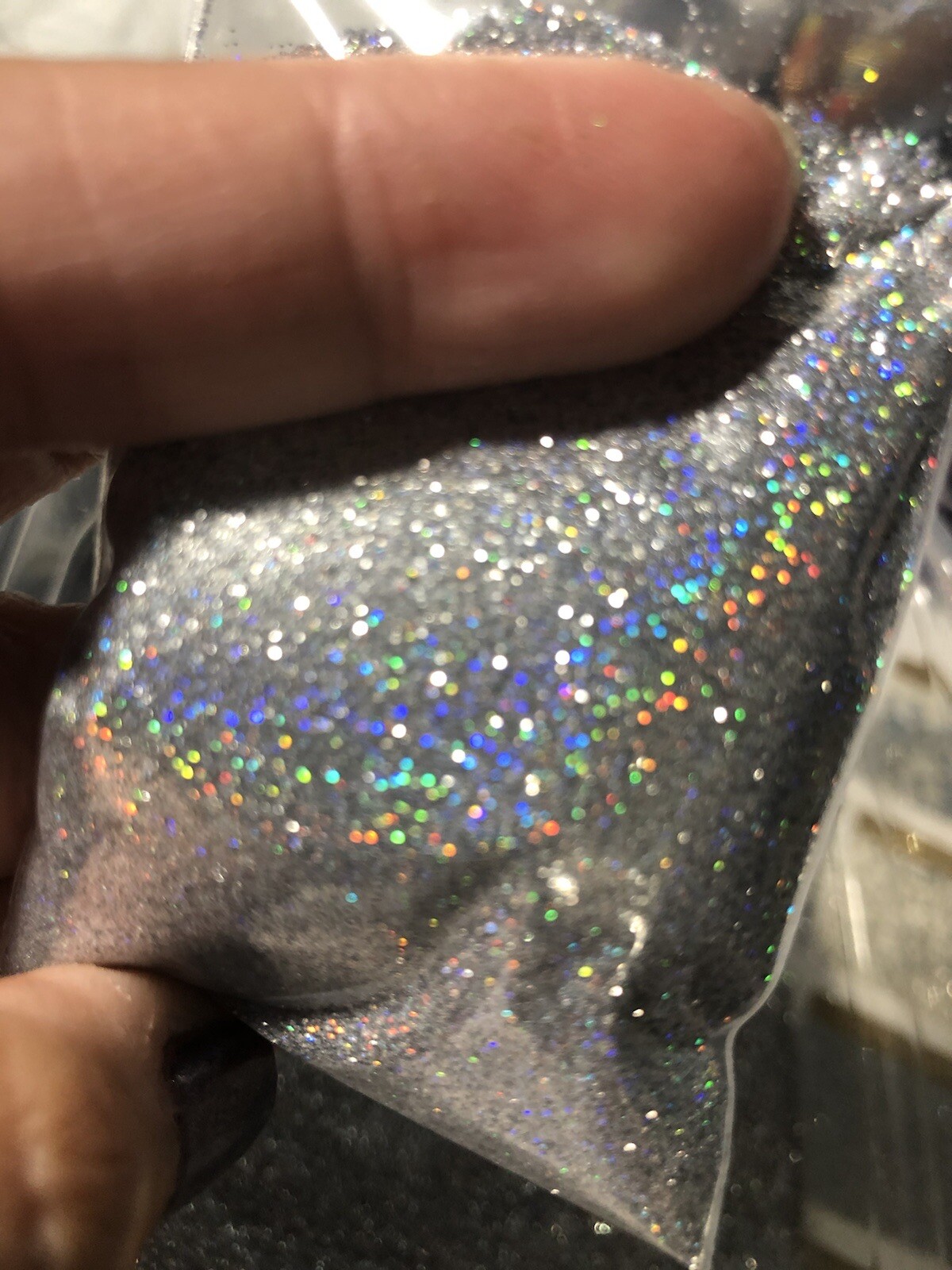 0.2mm 5g Bag Holographic Extra Fine Glitter Silver nails acrylic Epoxy Tumbler