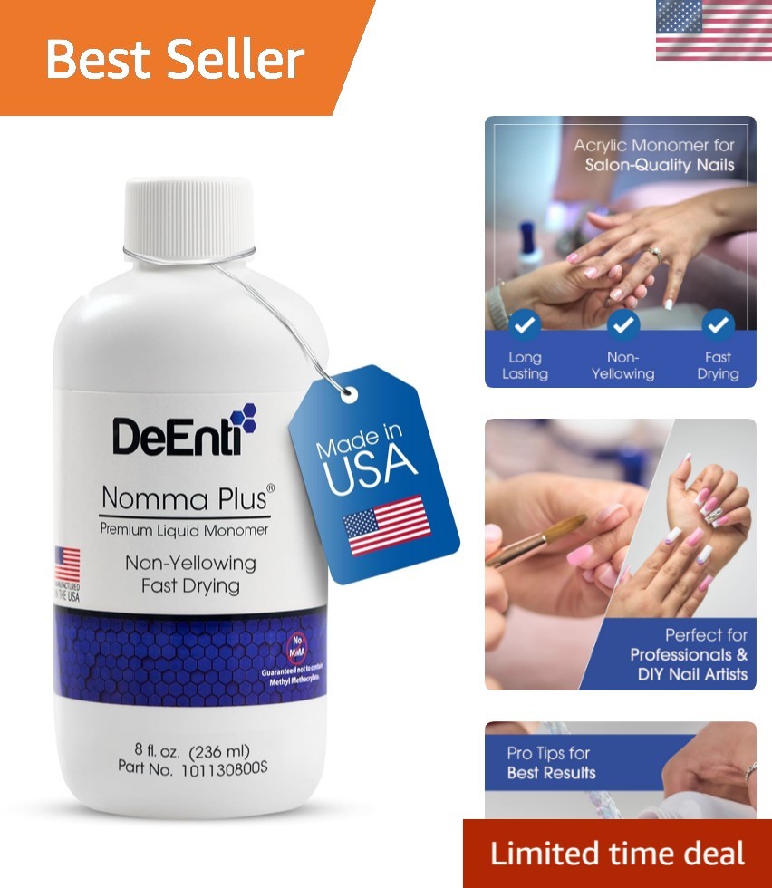 Nomma Plus 8oz Non-Yellowing Liquid Monomer – Professional Nail Quality