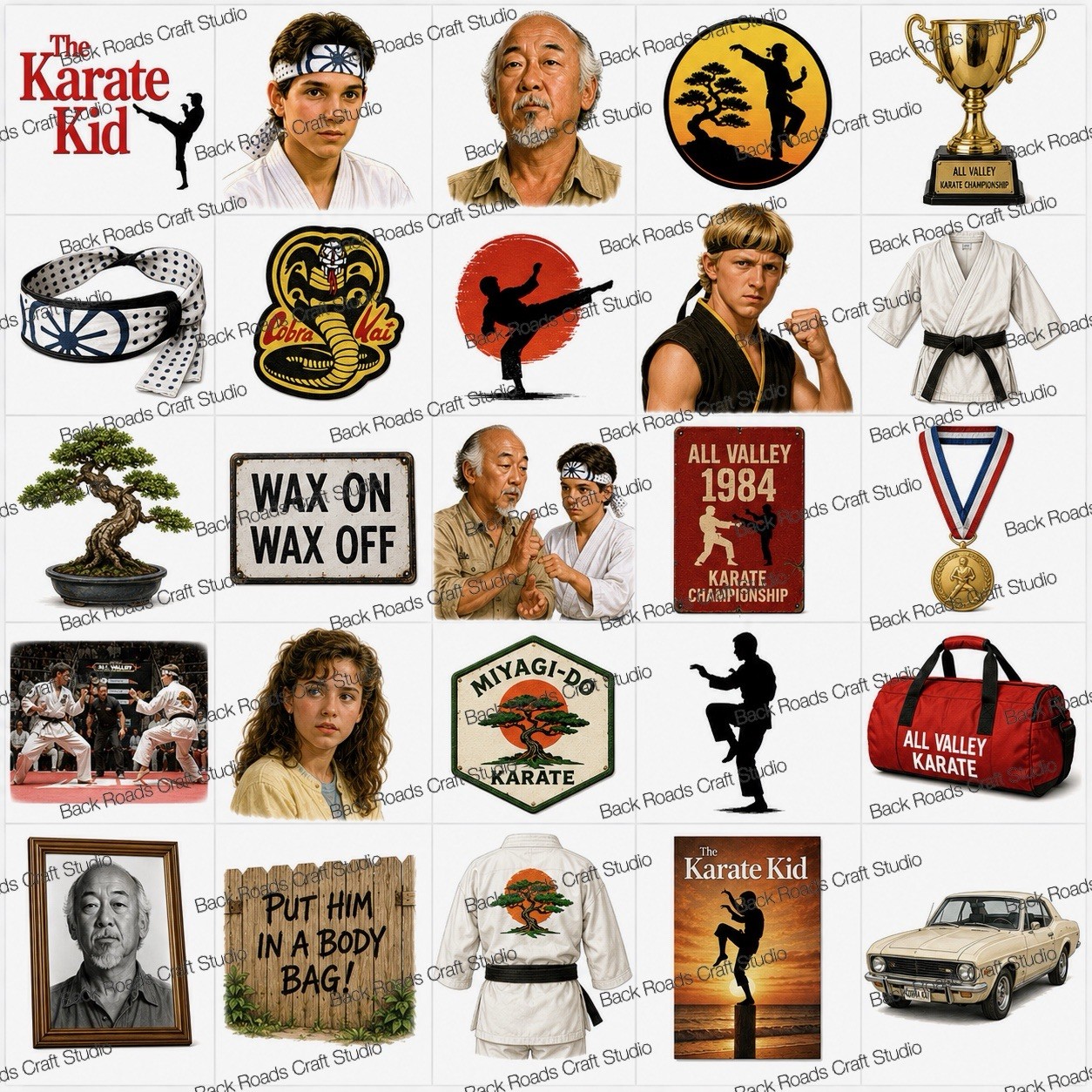 The Karate Kid Waterslide Nail Decals Set of 50 Instructions & Bonus JM