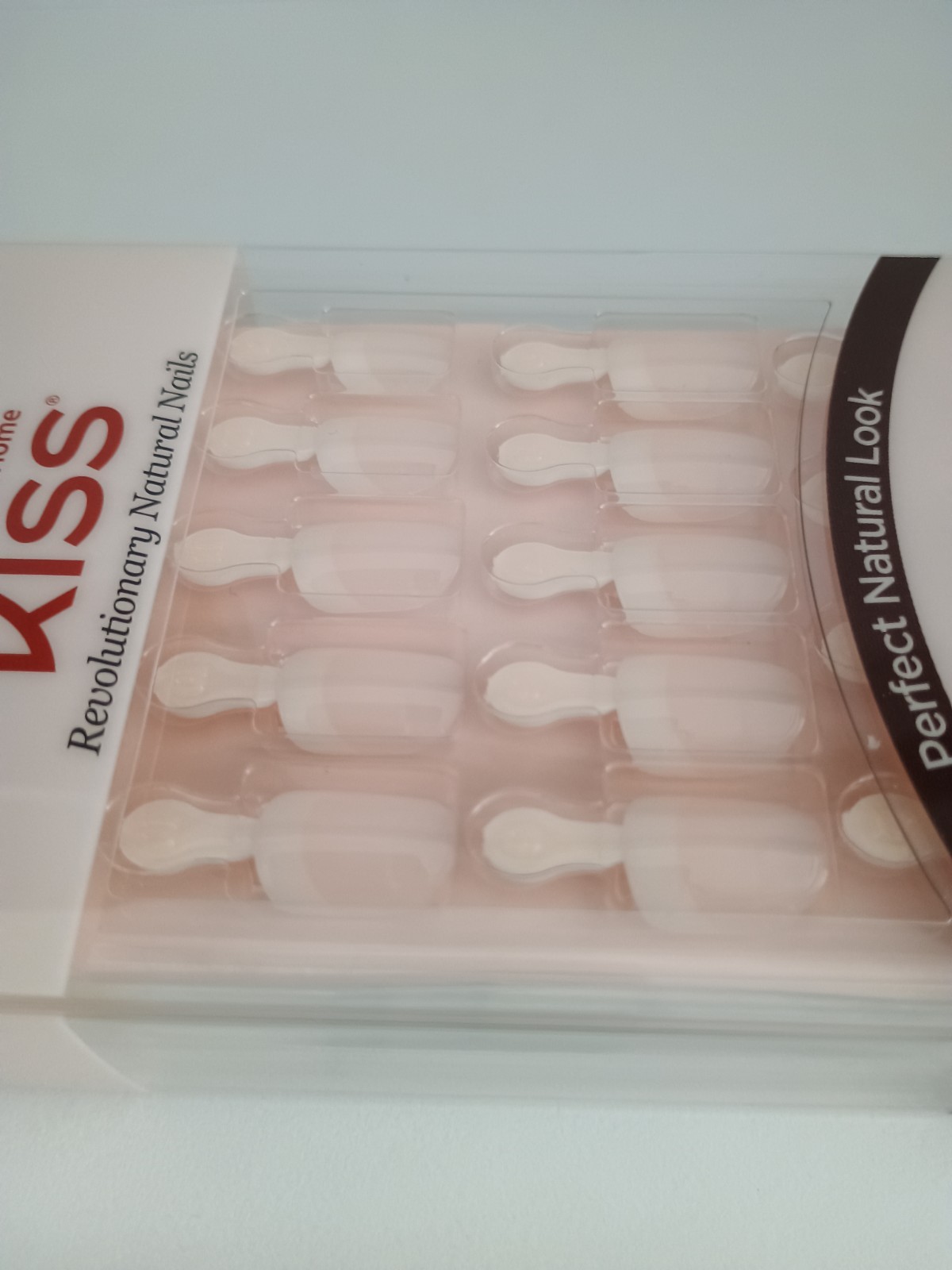 Kiss Salon Acrylic Nude French Glue-on Real Short Nails #64266 KAN01 (Pack of 1)
