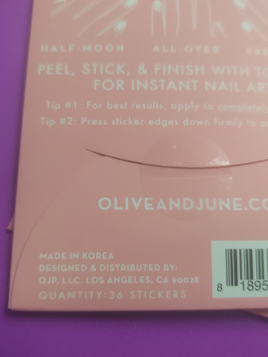 Olive & June Nail art stickers decals sea shells 🐚 Sea Theme 🐟 144 Stickers