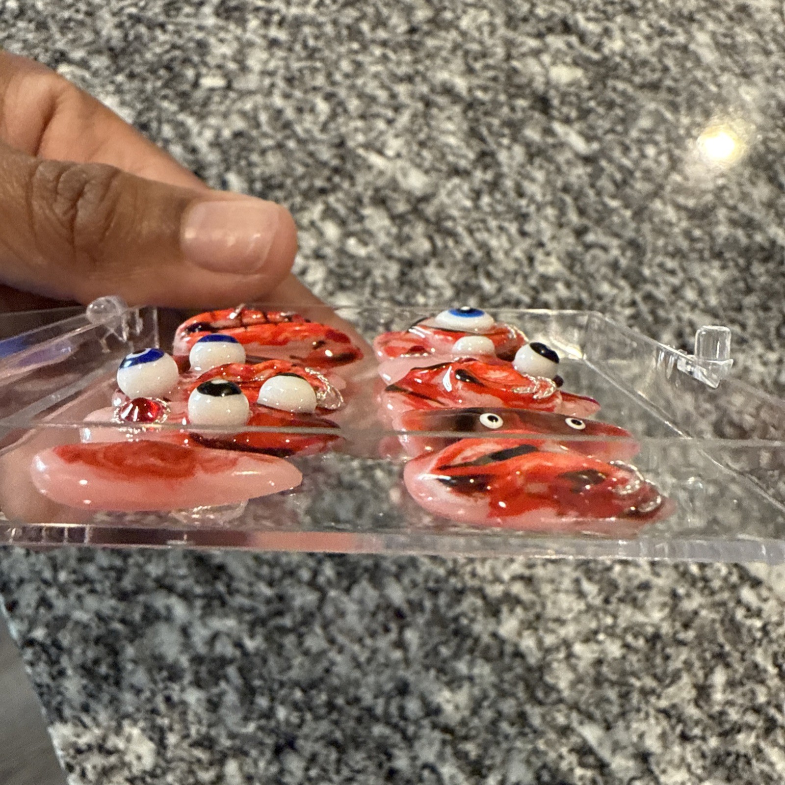 💎 CUSTOM Halloween Acrylic Handmade Press On Nails – Almond Shape – Size Large