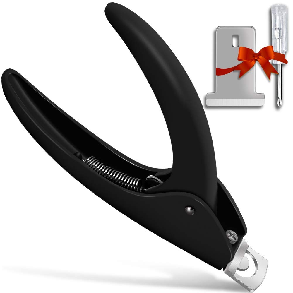 Nail Tip Clipper Edge Cutter Artificial Acrylic 1 Count (Pack of 1), Black