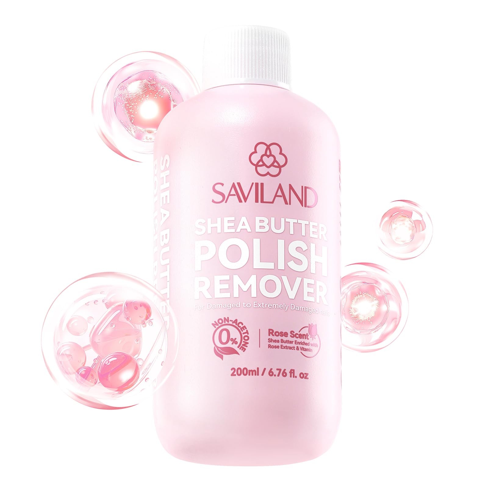 SAVILAND Nail Polish Remover: 200 ML Non-Acetone Non Drying Fingernail 200