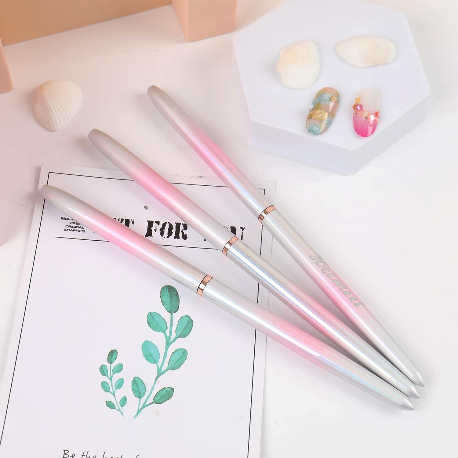 Acrylic Nail Brush Size 10, e Koliy Nail Art Brush, Sturdy