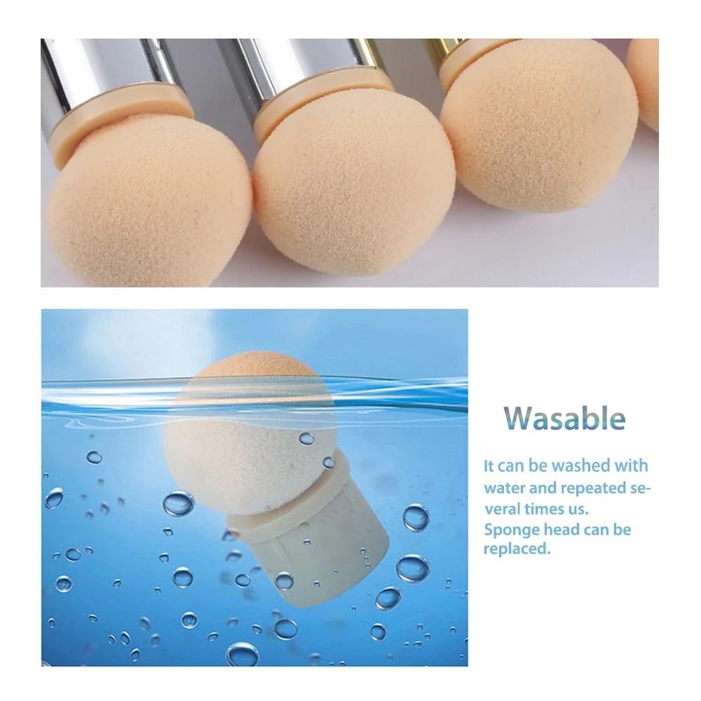 17 in 1 Set Nail Sponges for Ombre, Double-Head with 16pcs Replacement Head