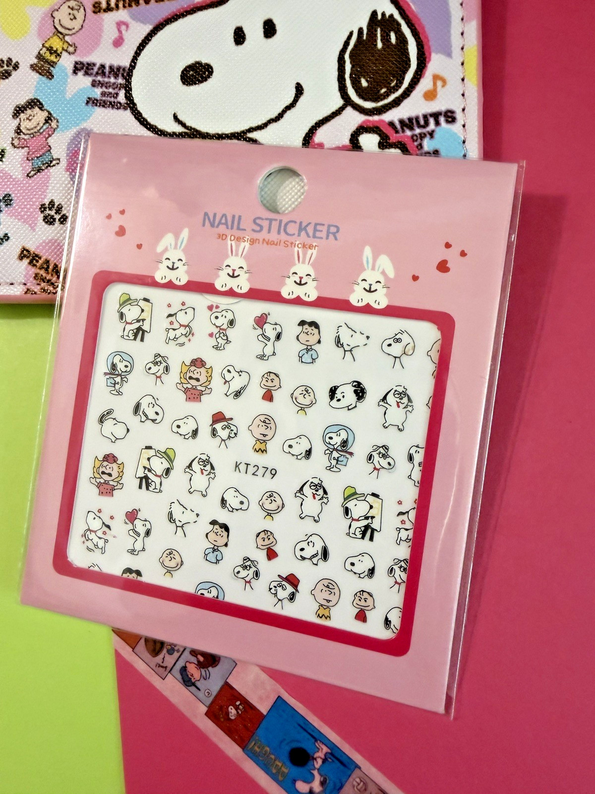 2 Sheet/Lot Snoopy Cartoon DIY Nail Art Stickers Transfer Decals