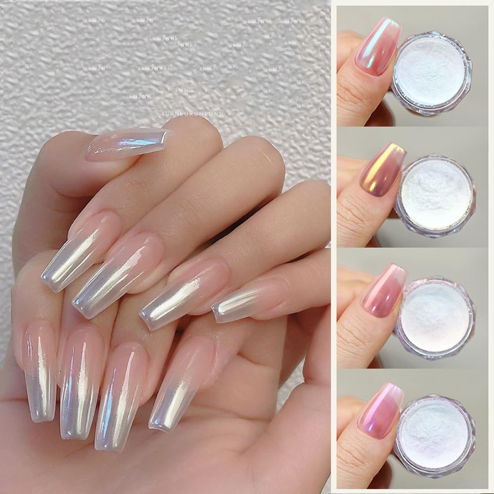Pretty Diva 8 Colors Iridescent Pearl Chrome Nail 8 colors, Collection