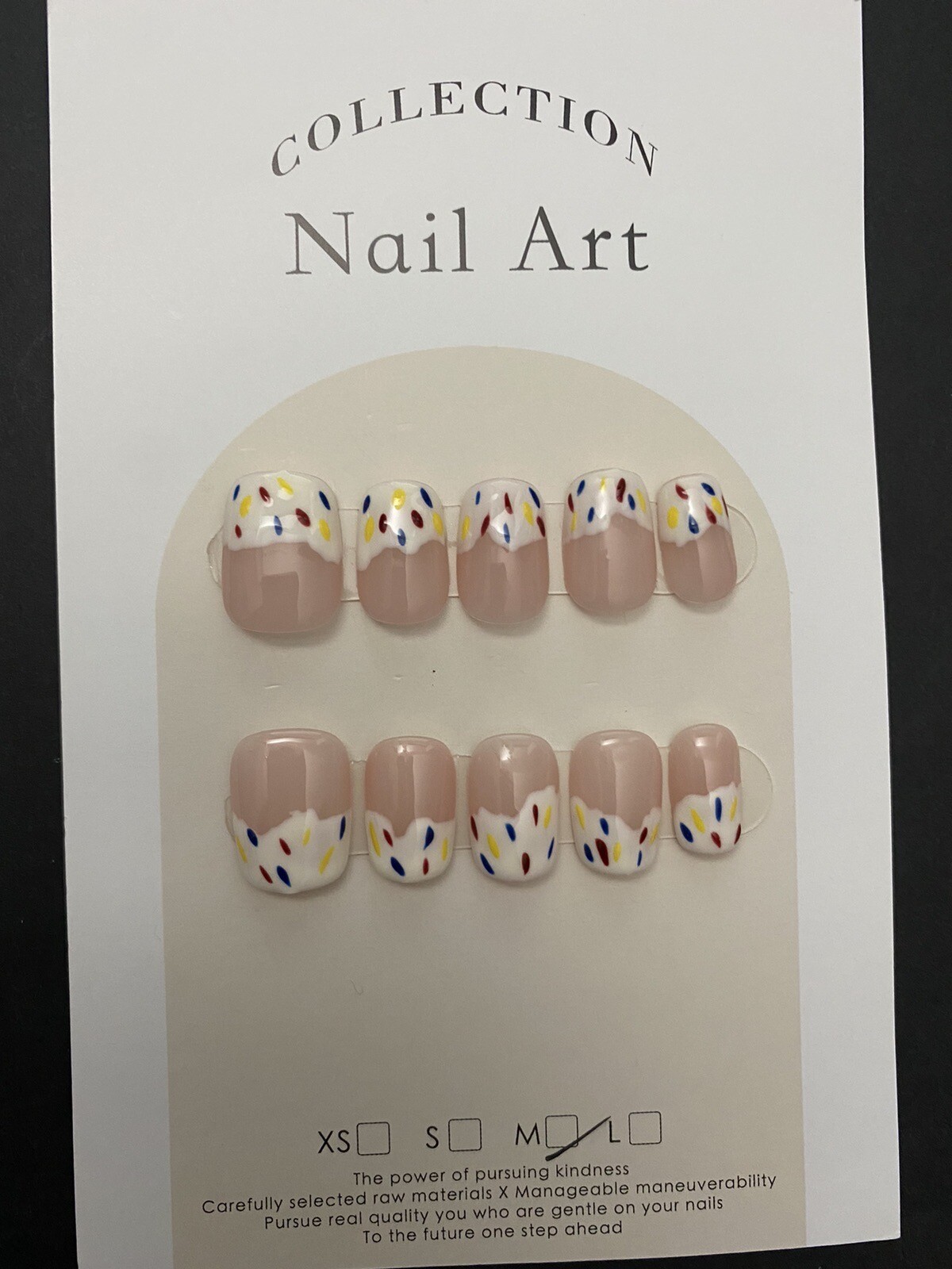 Sprinkle Cupcake Custom Nails Handmade press on nails-10 pcs-Medium