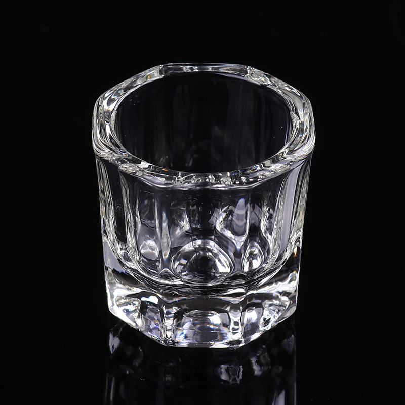 Glass Crystal Bowl Cup Dappen Dish Arcylic Nail Art Liquid Powder Container