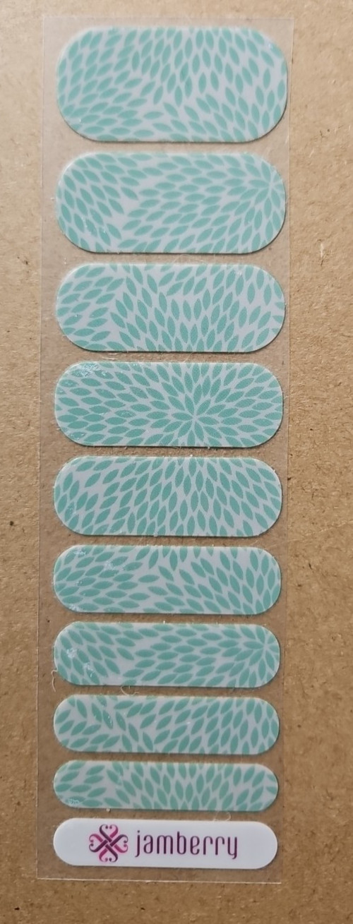 JAMBERRY LOTUS HALF SHEET NAIL WRAP RETIRED GGG FEBRUARY 2016