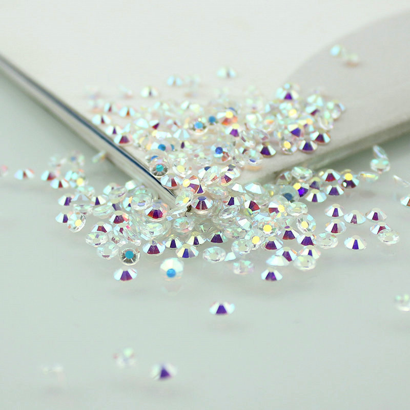 288 720 1440pcs Clear AB Nail Art Rhinestone Flatback Glitter 3D Tips Decoration