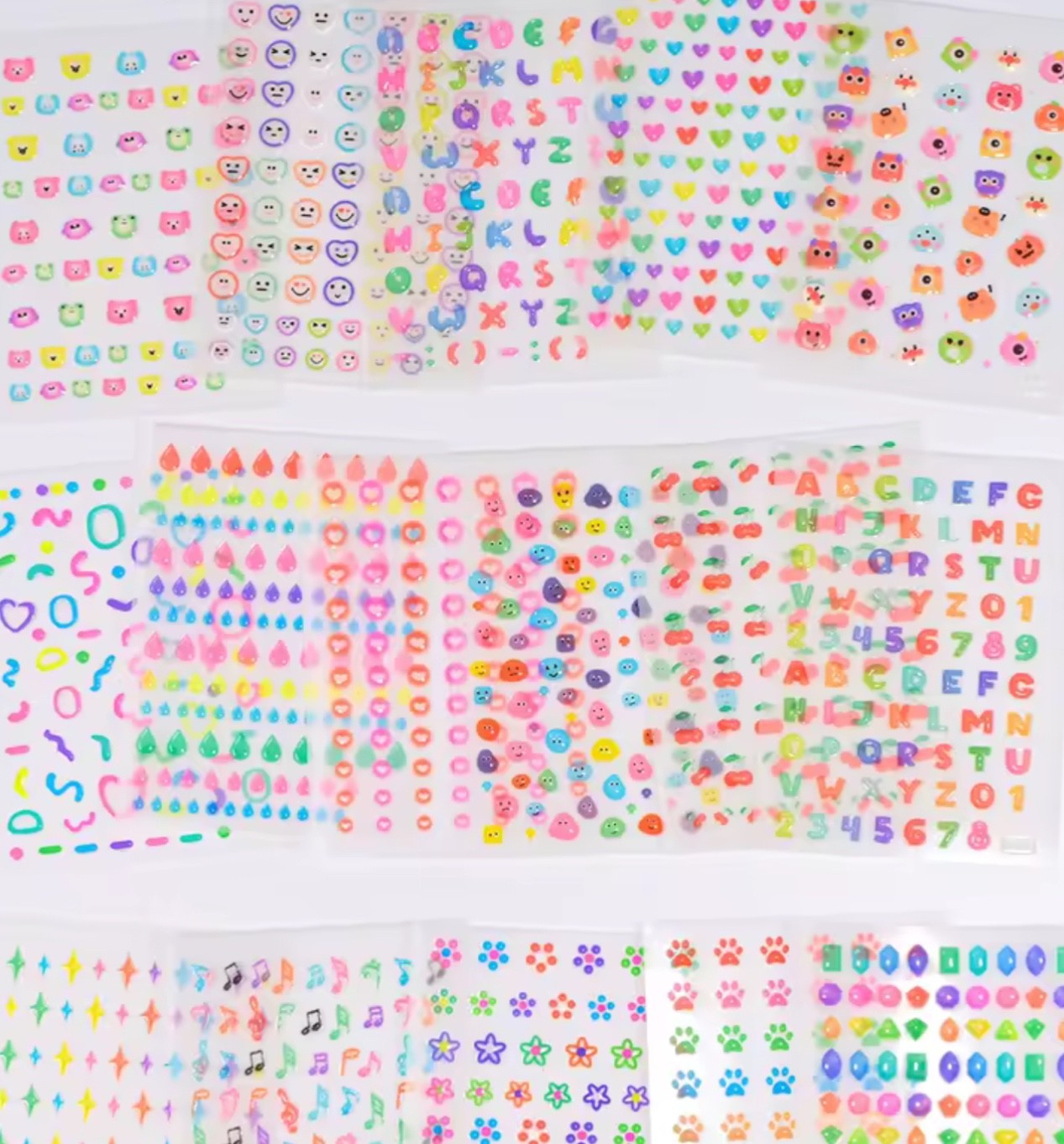 3D Nail Art Stickers – 5 random Sheets