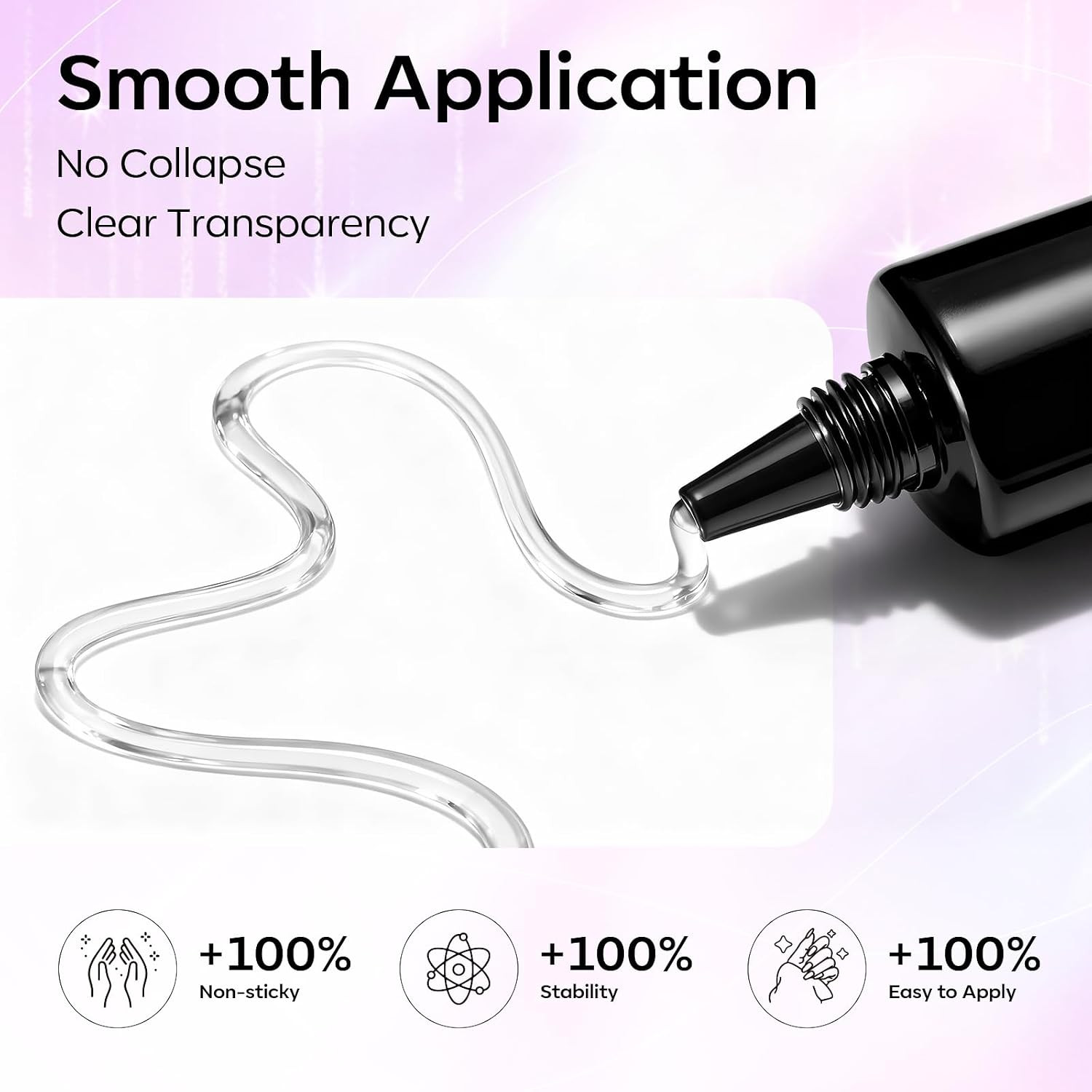 3D Gel Nail Art for Sculpting: 3-In-1 Multi-Functional 15G Clear 3D Nail Gel for