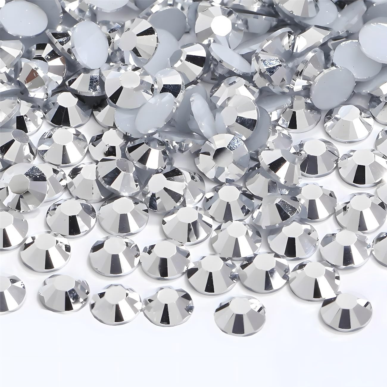 Flatback Rhinestones round Gems for Nails Art and Crafts 4000Pcs SS6 2Mm Glitter