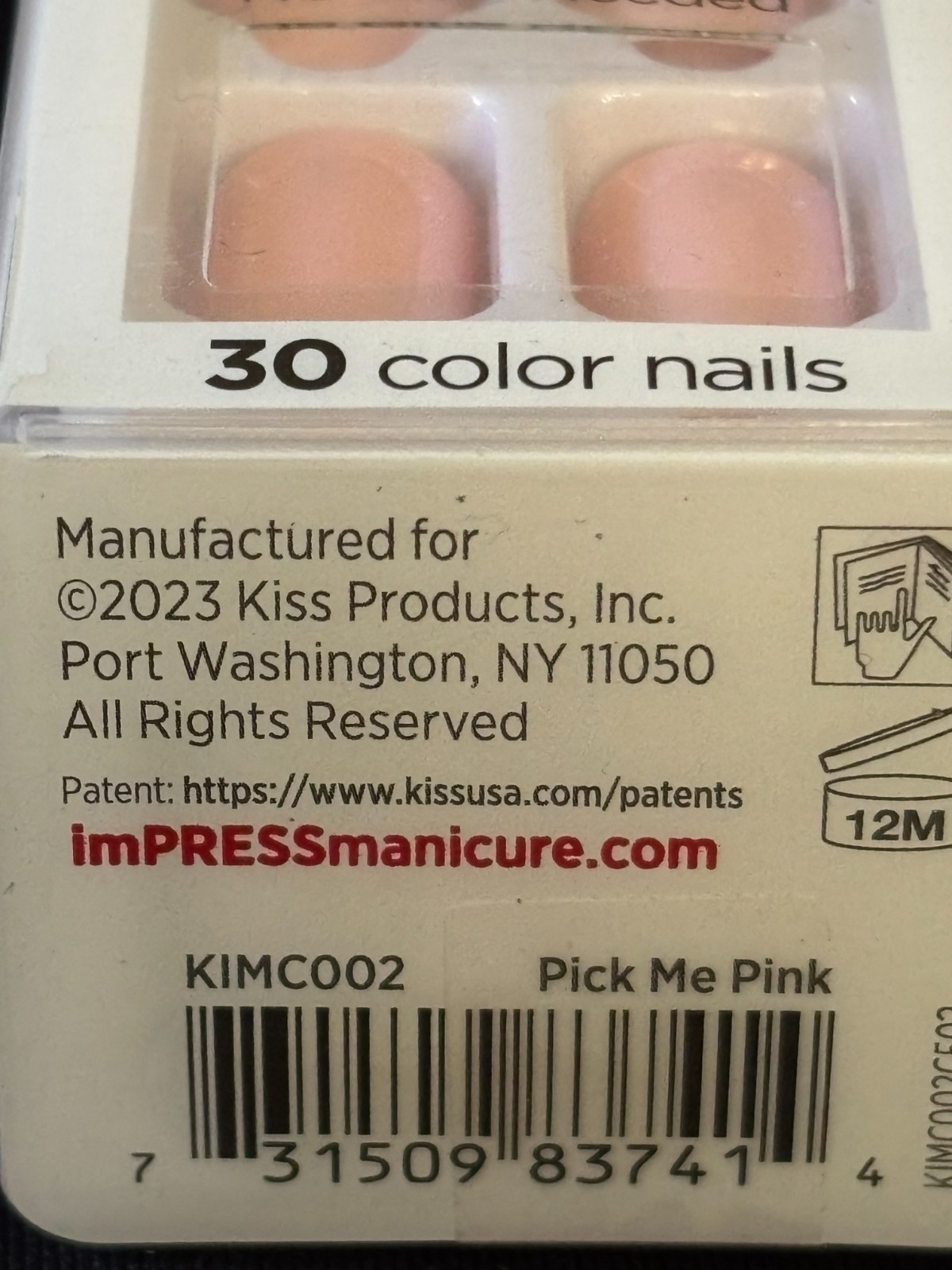 KISS Pick Me Pink imPRESS Color Press-On Manicure 30 per pack Press On Nails new