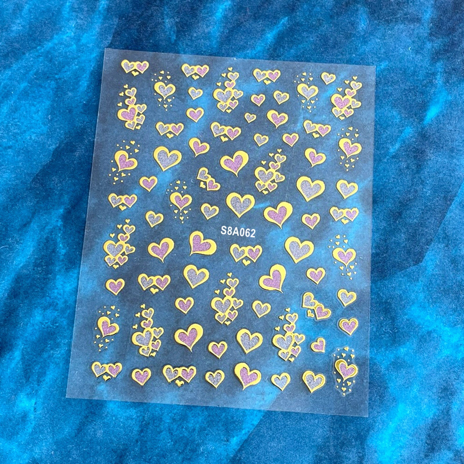 Pink Gold Lovely Hearts Valentine’s Day Nail Sticker Feast of Saint Valentine