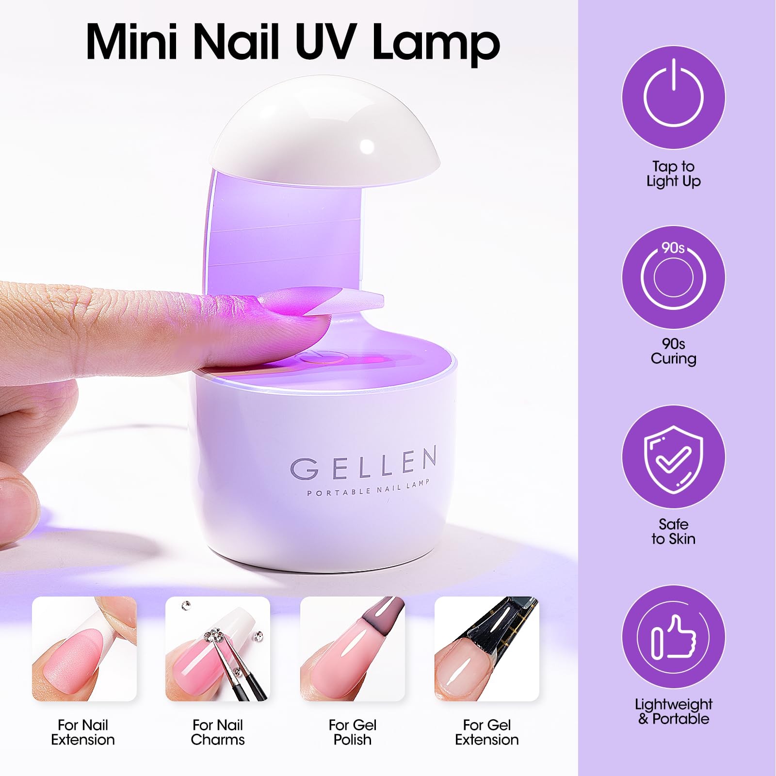 Gellen Pink French Tip Gel Nail Kit, 240PCS Short Square Press on Nails | Inc…