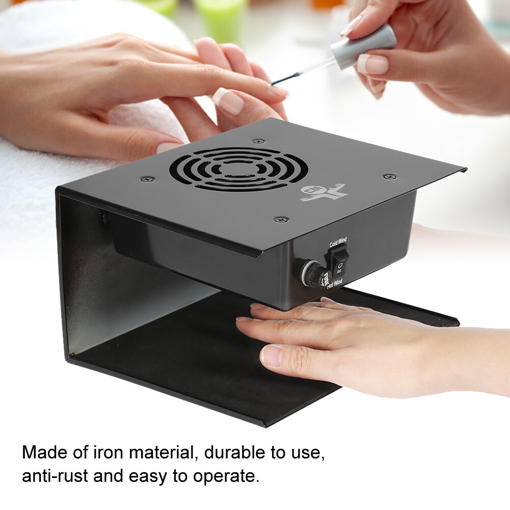 300W Nail Polish Dryer Fan Warm & Cool Wind For Drying Pedicure Manicure Machine