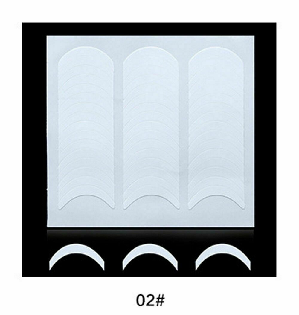 1 Pack French Manicure Nail Art Tip Guide Sticker Stencil Round Form Decoration