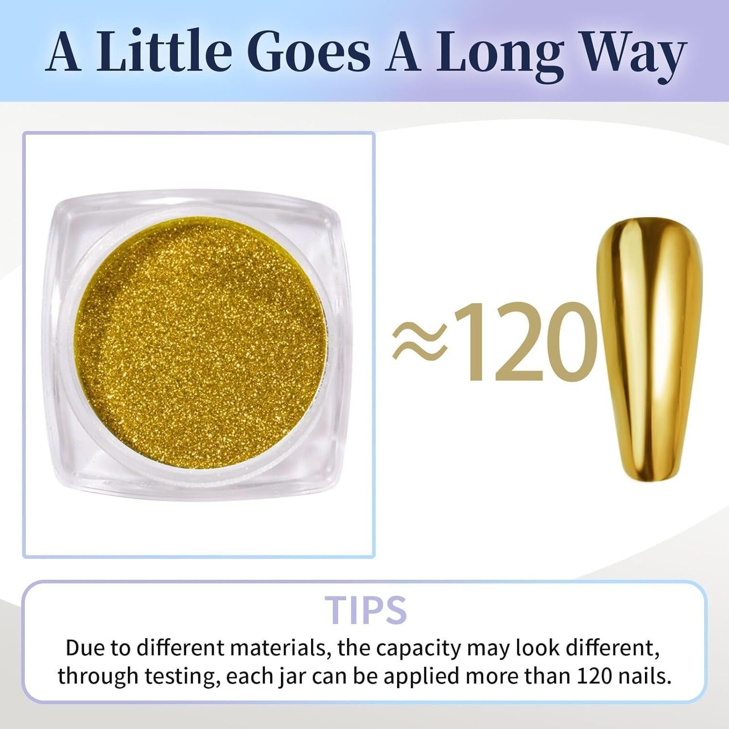 Gold Chrome Nail Powder, Gold Chrome Powder for Nails Mirror Nail Chrome Powd…