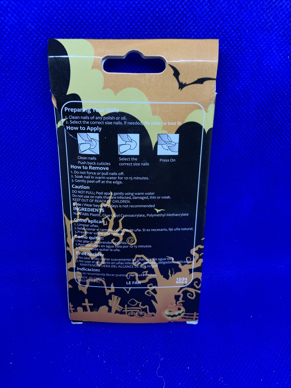 Halloween Press On Nails.Spiderweb, Ombre, Jewels.NIB.24 Pack