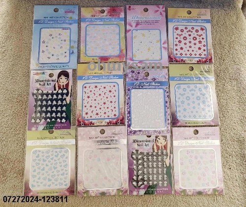 CLOSEOUT NEW SET 3D NAIL ART MULTI COLOR DESIGN & STYLE MANI PEDI EZ 2 APPLY