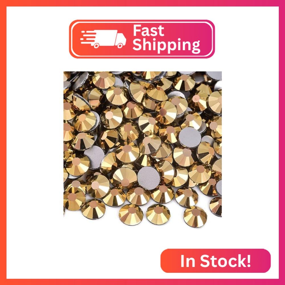 Blinginbox 288 Pieces SS30/6.4-6.6mm Flat Back Crystal Rhinestones Round Gems fo