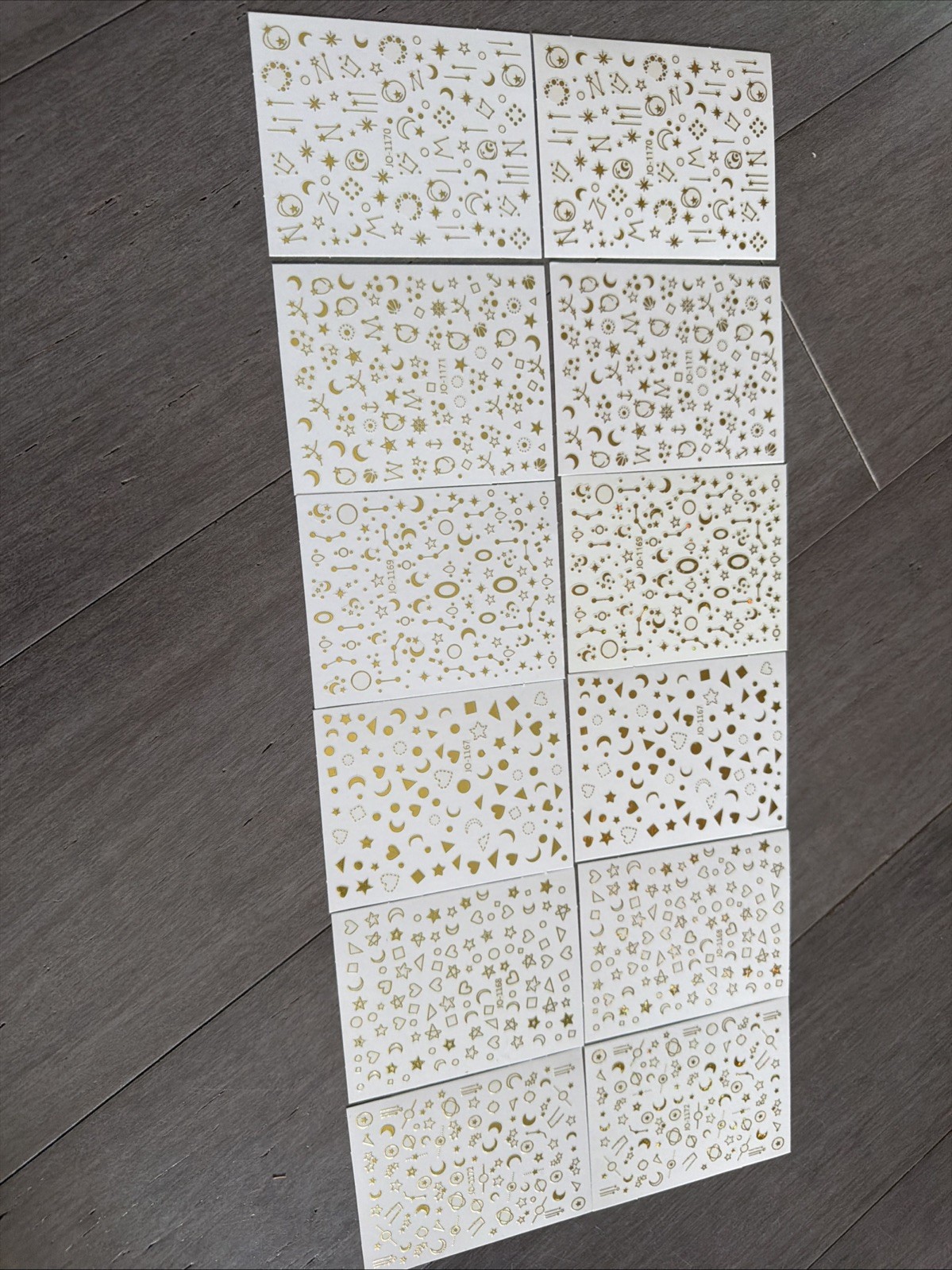 Laser Gold 12 Constellation Galaxy Moon Stars 3D Nail Art Sticker