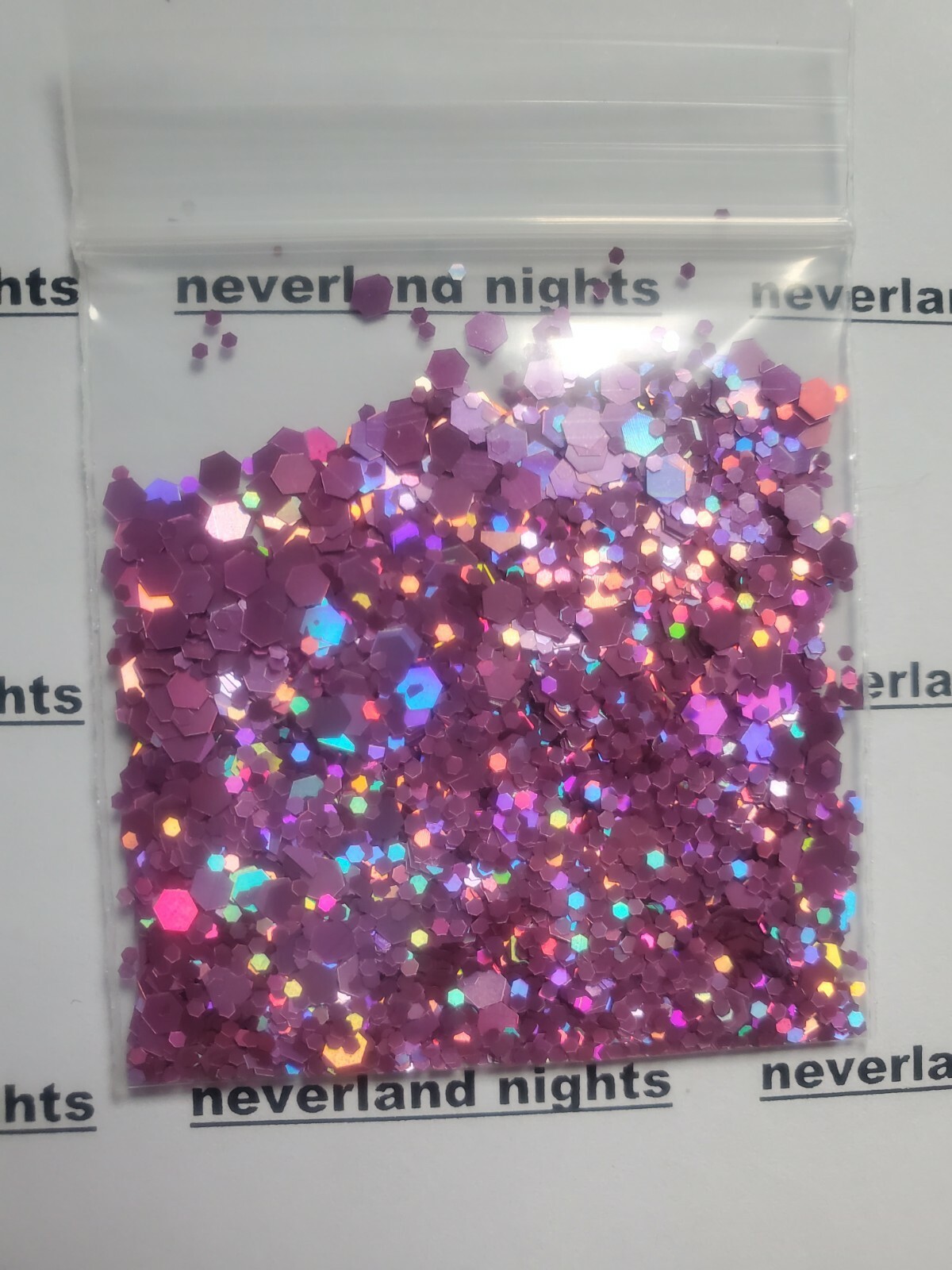 Holographic color changing “Tangled” glitter Purple Lavender Lilac chunky mix