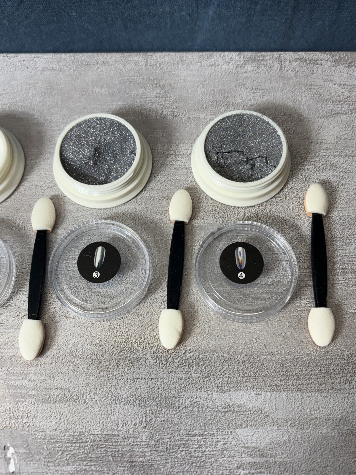 Artdone Chrome Nail Powder Set – Aurora Mermaid Pigment, 1g x 4,