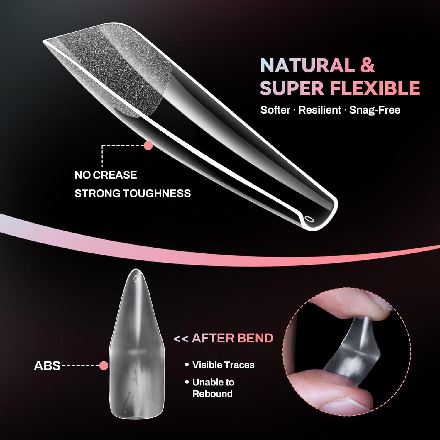 Half Matte 240pcs Coffin Nails Kit: XXL Super Long Tips for Creative Nail Art