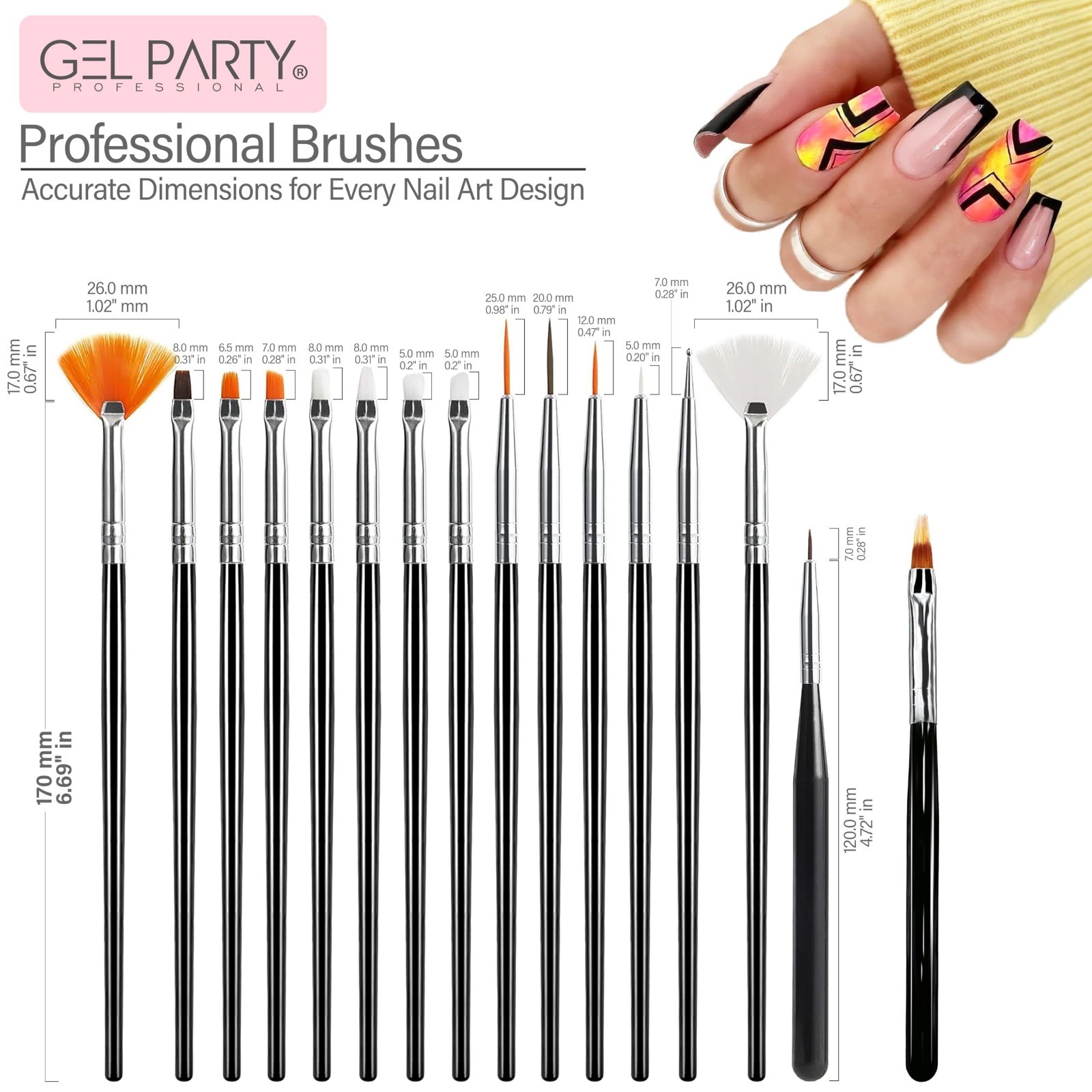 49 PCS Nail Art Brush Set – Dotting Tools, Liner Brushes, Silicone Sculpting & T