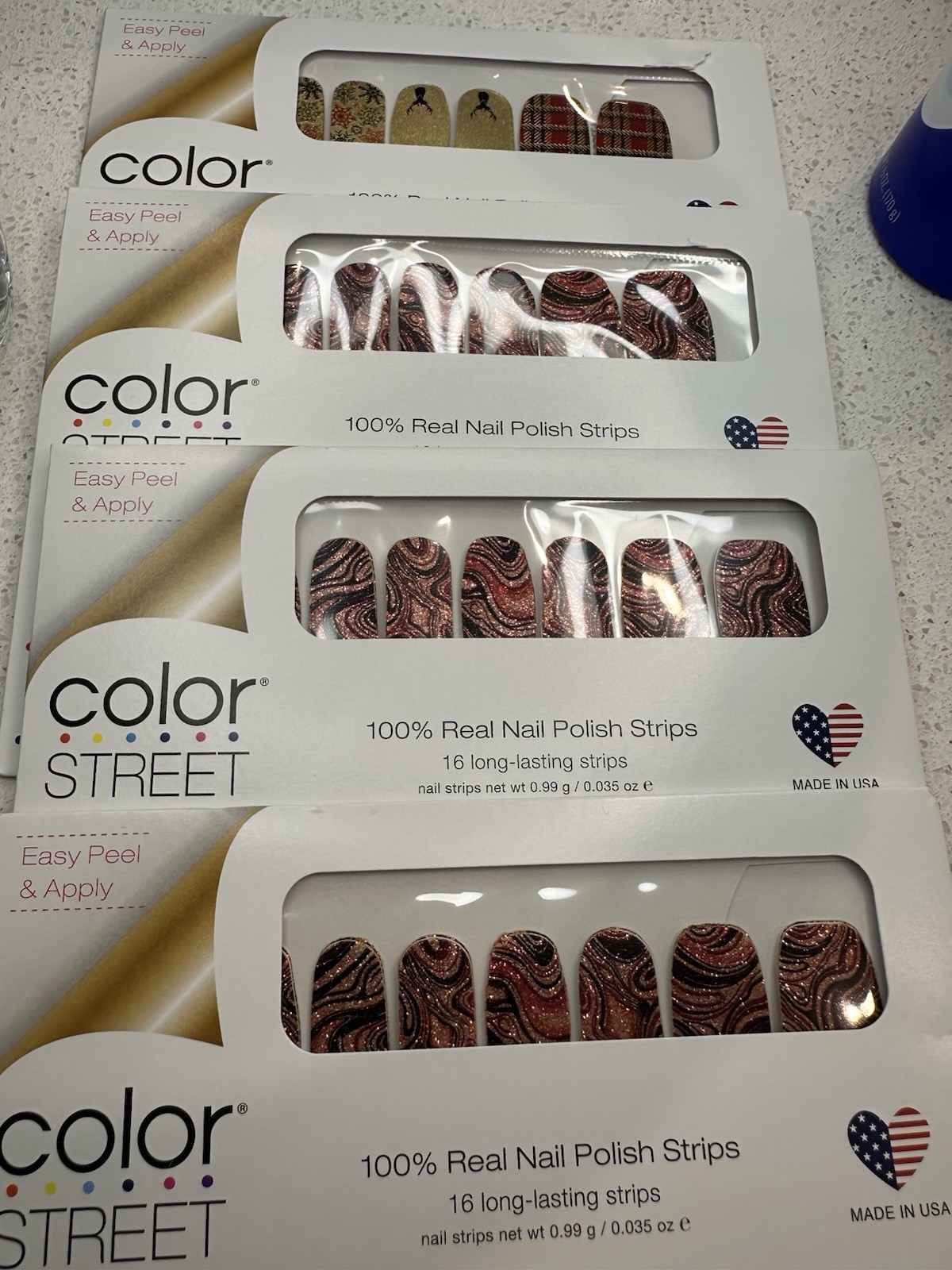 Color Street Nail Polish Strips Multicolor Glitter Easy Peel & Apply Nail Art
