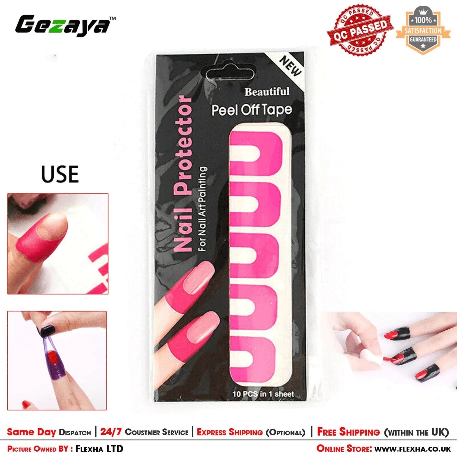 Nail Protector Peel Off Fingers Tape for Polish Skin Care Guard U-Shaped Sticker