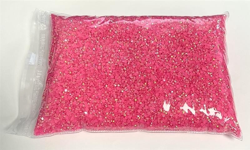 Hot Pink Rainbow Round Flat Back Resin 3mm Jewelry Crafting Nail Gems