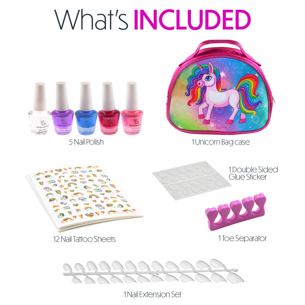 Toysical Unicorn Nail Tattoo Art Kit In Soft Case