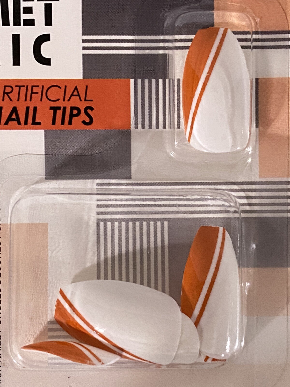L.A. Colors Press On Nails – C68425 Acute Angle Coffin Shaped – Geometric