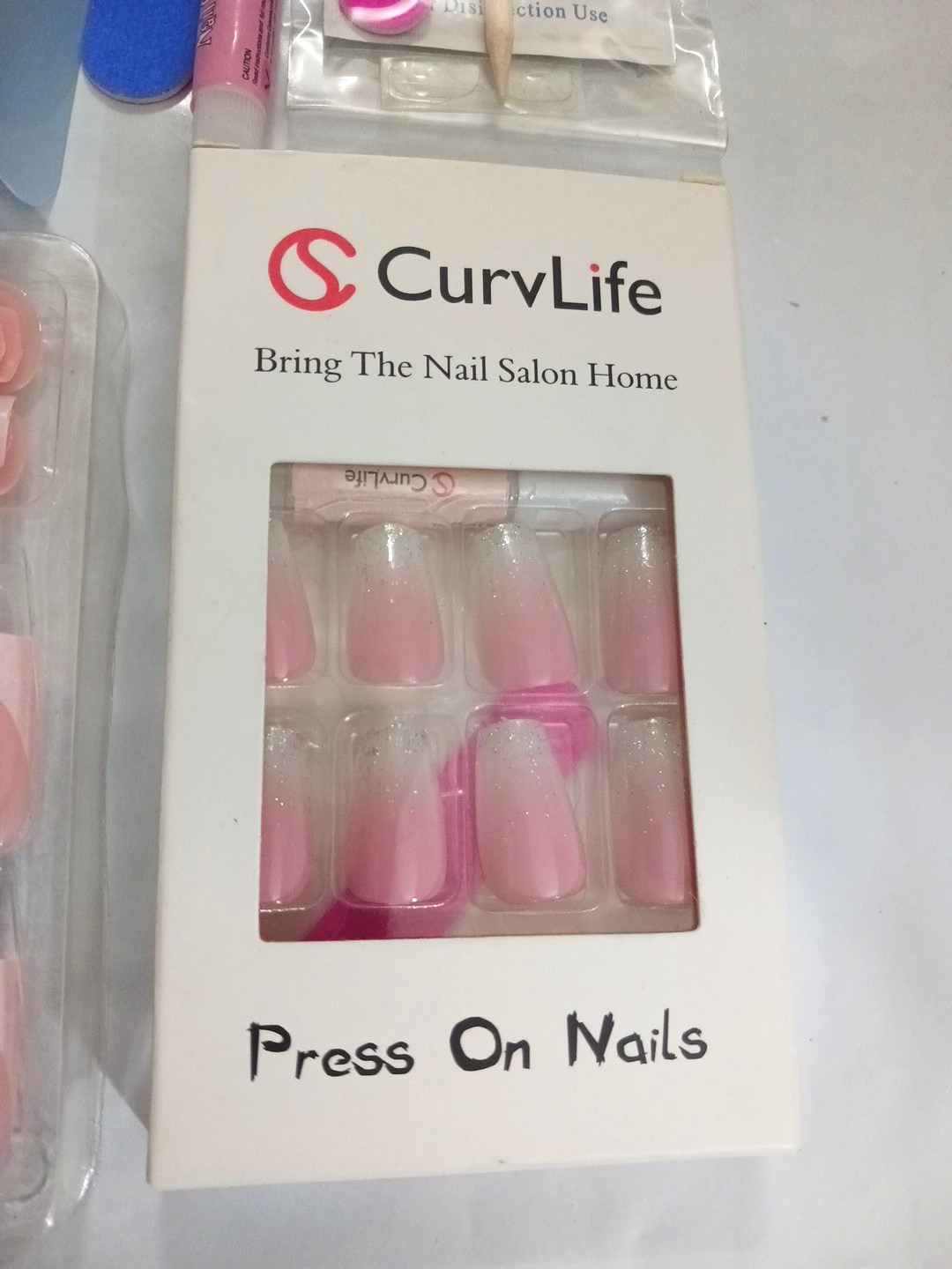 Press On Nails. Large lot of fingernails. Patterns, colors, french tips, metalic