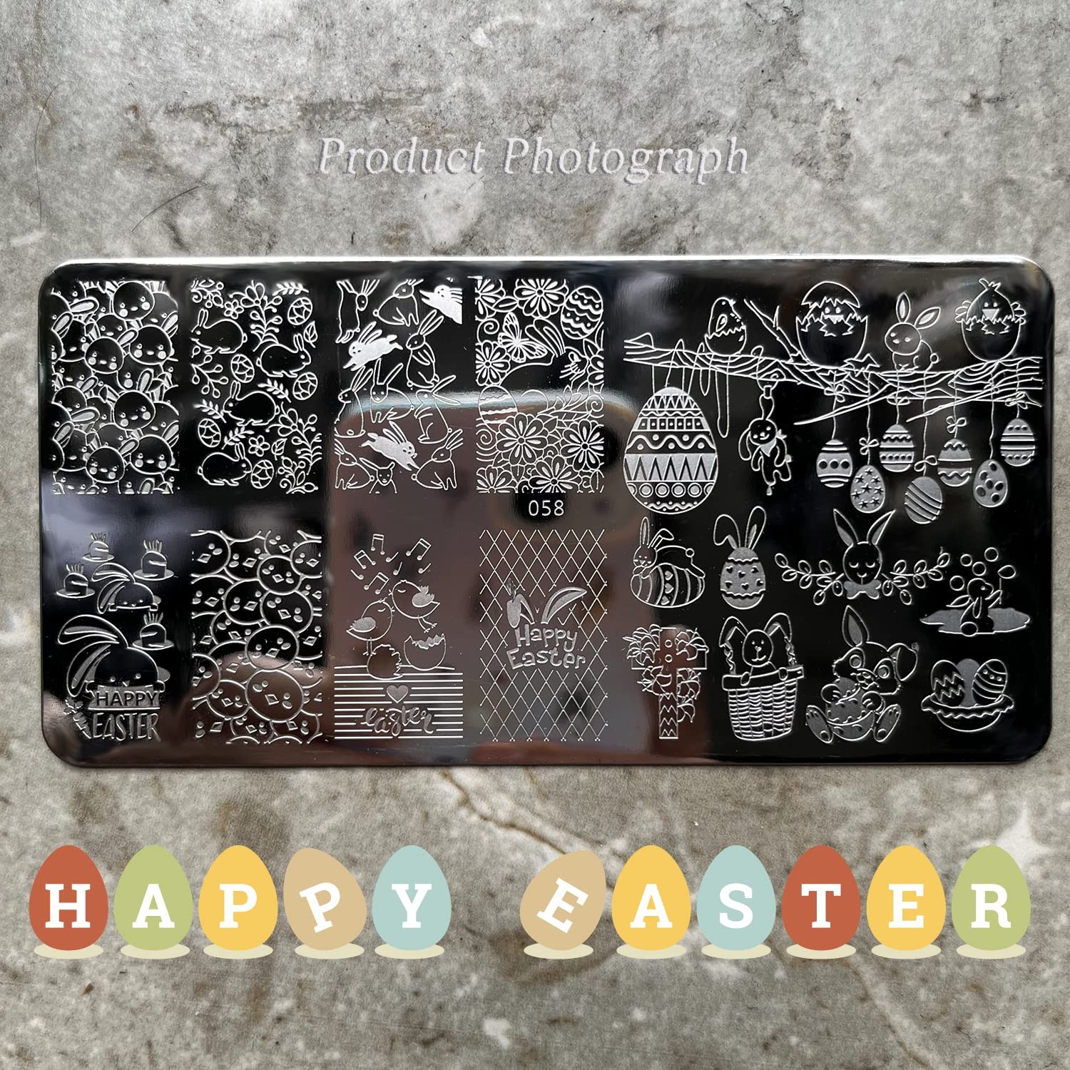 Easter Nail Stamping Plates Cute Bunny Nail Stamping Plate Chick Easter Eggs …