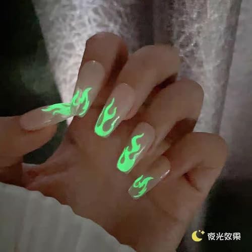 10 Sheets Noctilucent Nail Foil Fluorescent Frame Nail Stickers Nail Style 6