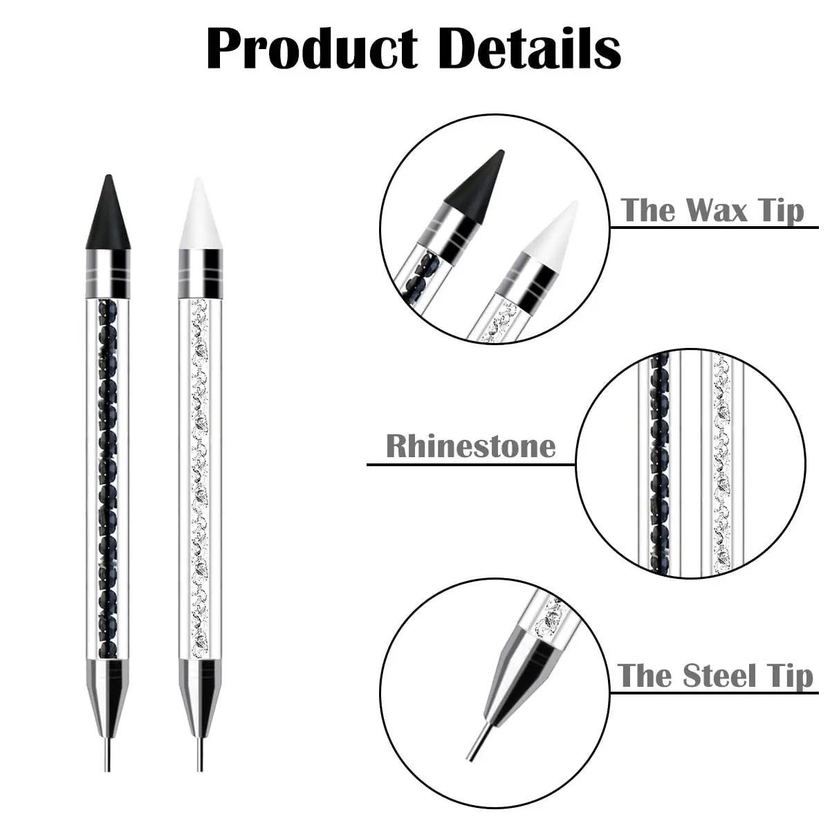Rhinestone Picker Dotting Pen, Dual-ended Rhinestone Gems Crystals Studs Picker
