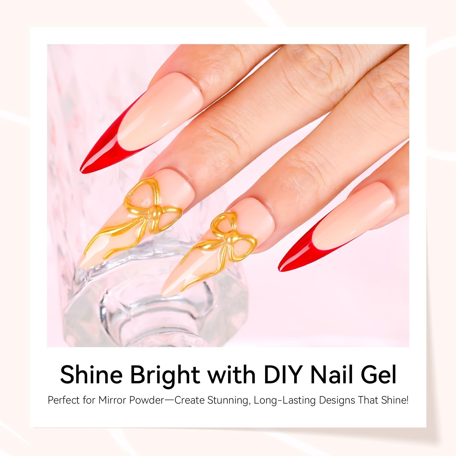 3D Nail Art Gel – 2 Pcs 15g No Wipe Molding Gel for DIY Manicure & Nail Decorati