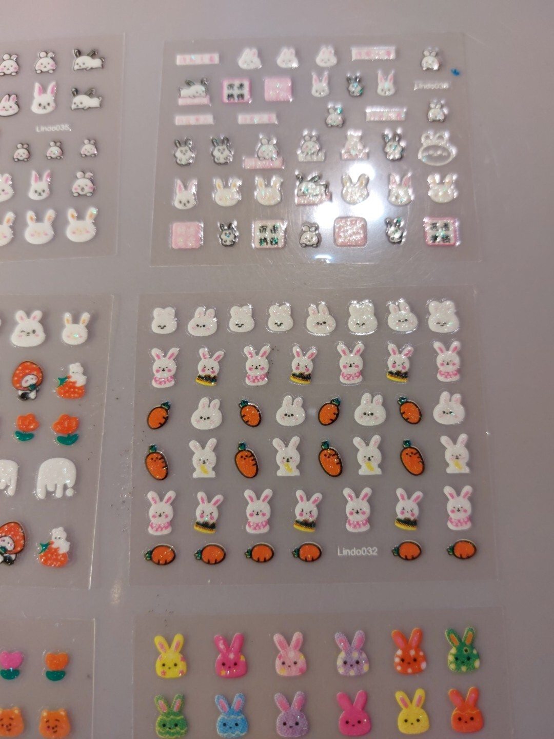 6 X Small Sheets Of Cute Nail Art Stickers (Dn221) New