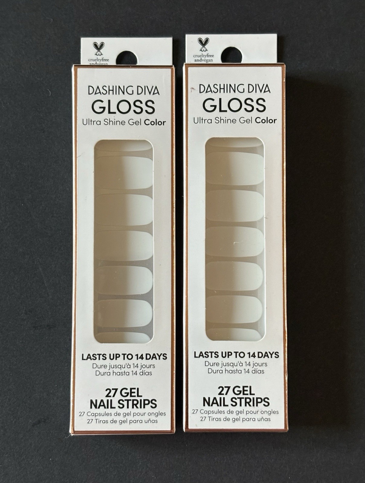 4-Packs Dashing Diva Ultra Shine Gel Nail Strips Press On Manicure Set Vegan NEW